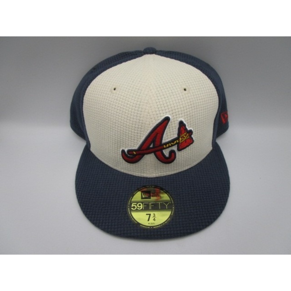 New Era 59Fifty Atlanta Braves Thermal Waffle Blue White Size 7 3/4 Fitted Hat